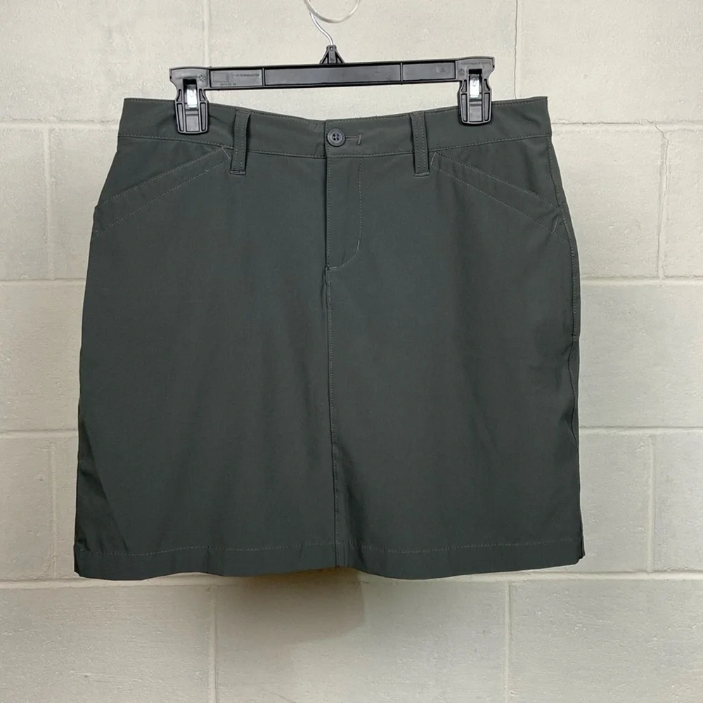 Eddie Bauer‎ Women's Athletic Skort Stretch Pockets Size 8 Grey Golf Pickleball